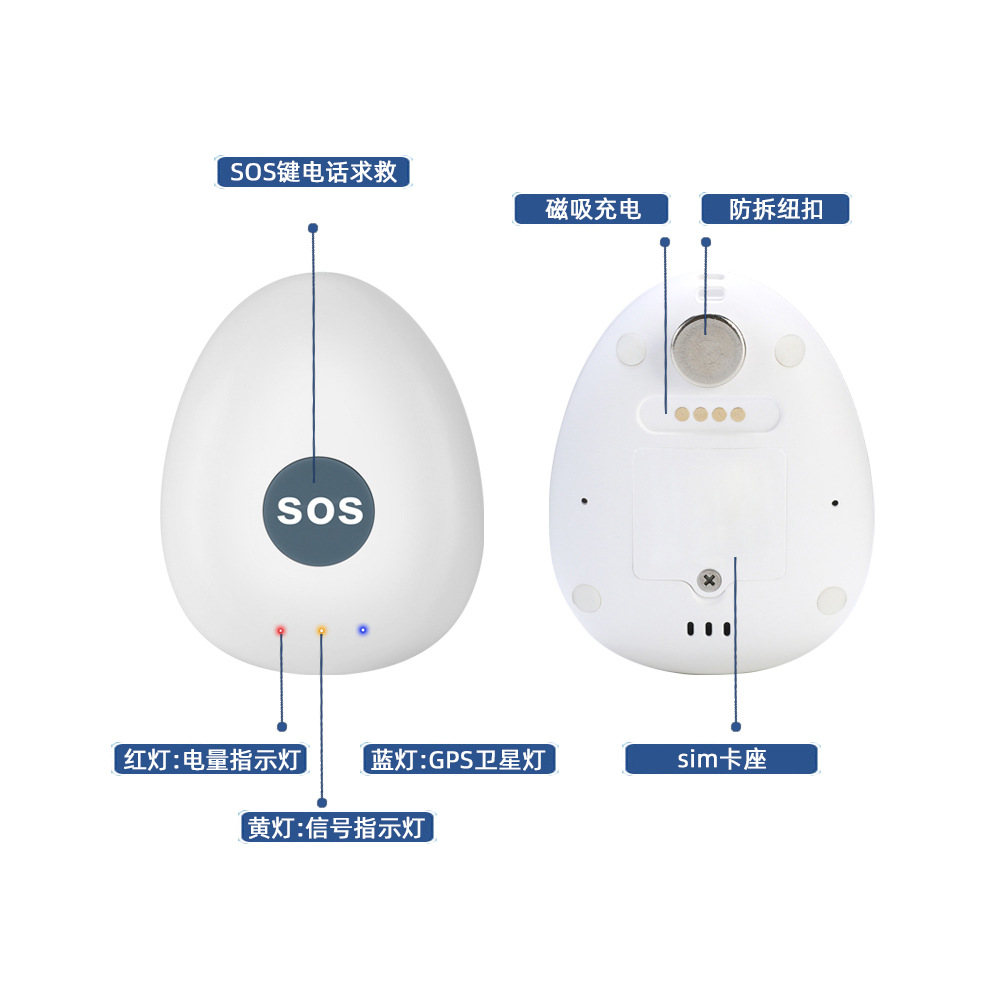 4Ggps Locator for the Elderly and Children to Prevent Loss, One-Click Sos, Two-Way Calling, Wearable Gps Locator