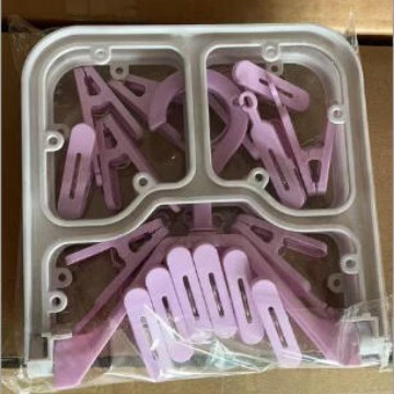 折叠多夹子晾衣架12夹塑料衣架开学宿舍防风晒袜子多夹子衣架批发|undefined