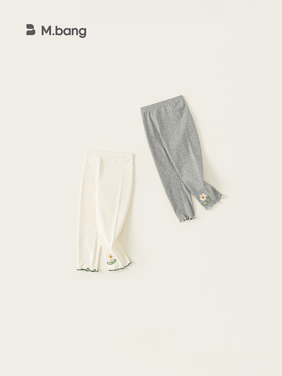 Youbao ropa para niños niñas flores bordadas leggings primavera nuevos pantalones para bebés femeninos pantalones para niños de estilo occidental