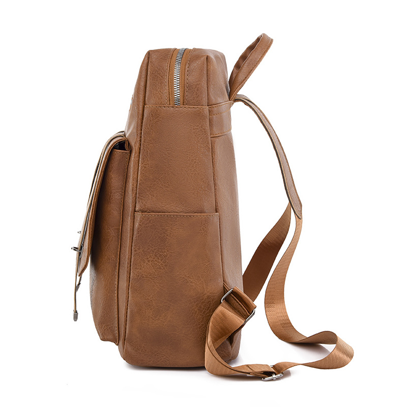 Spot al por mayor 2023 verano nuevo estilo casual señoras cuero suave mochila de viaje de gran capacidad de moda