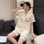字母春夏短袖男休闲家居服