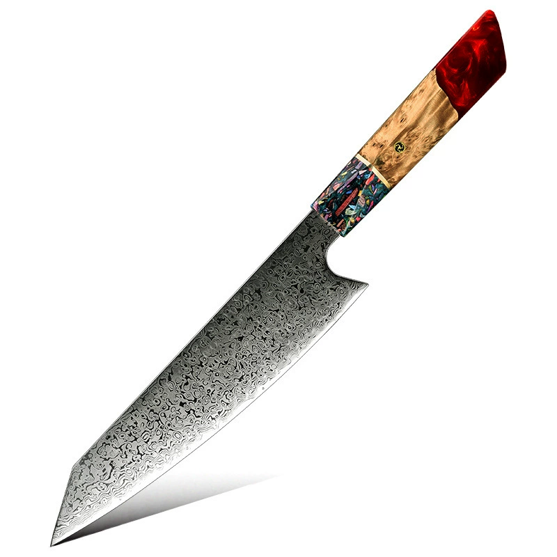 Нож кухонный дамасский (GrandSharp) с сердцевиной AUS10, японский стиль, с узором на клинке