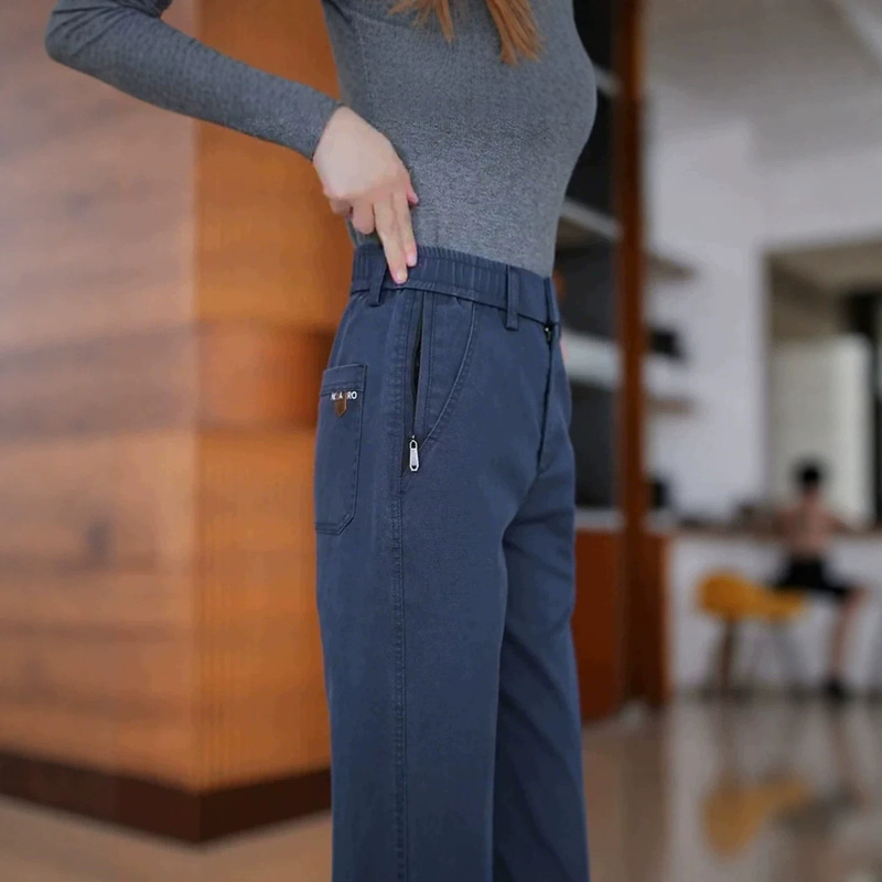 Men's Casual Pants with Six Zipper Pockets, American Retro Style, Loose Straight Fit, Versatile, Stretchy, High-End Business Work Pants Men's Casual Pants with Six Zipper Pockets, American Retro Style, Loose Straight Fit, Versatile, Stretchy, High-End Business Work Pants
