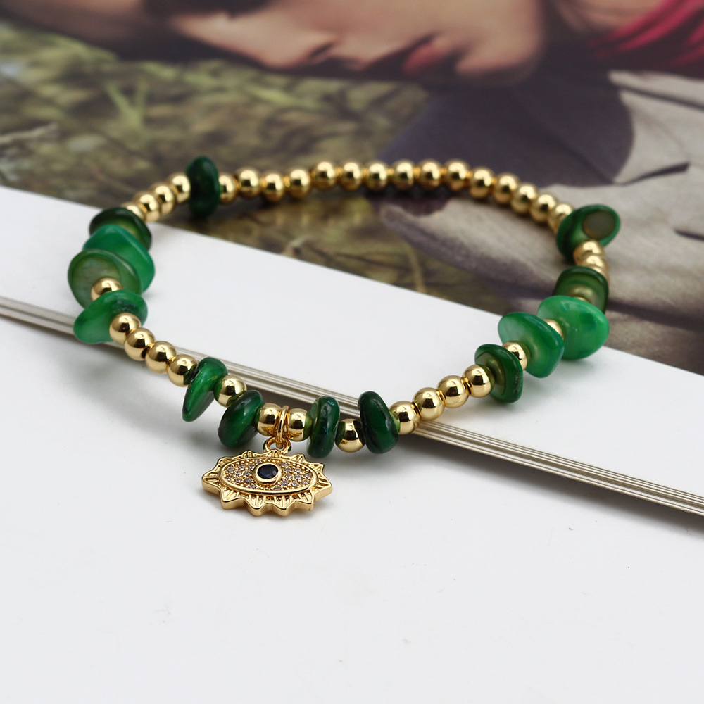 Fashion Eye Copper Inlay Zircon Bracelets 1 Piece