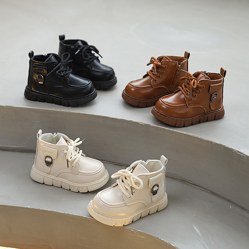 Boys' Stylish Work Boots 2025 Winter New Fashion British Style Retro Girls' Trendy Martin Boots