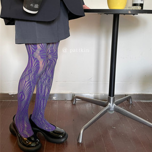 New y2g hollow rose lace cobweb texture socks silk hot girl millennium niche one-piece socks