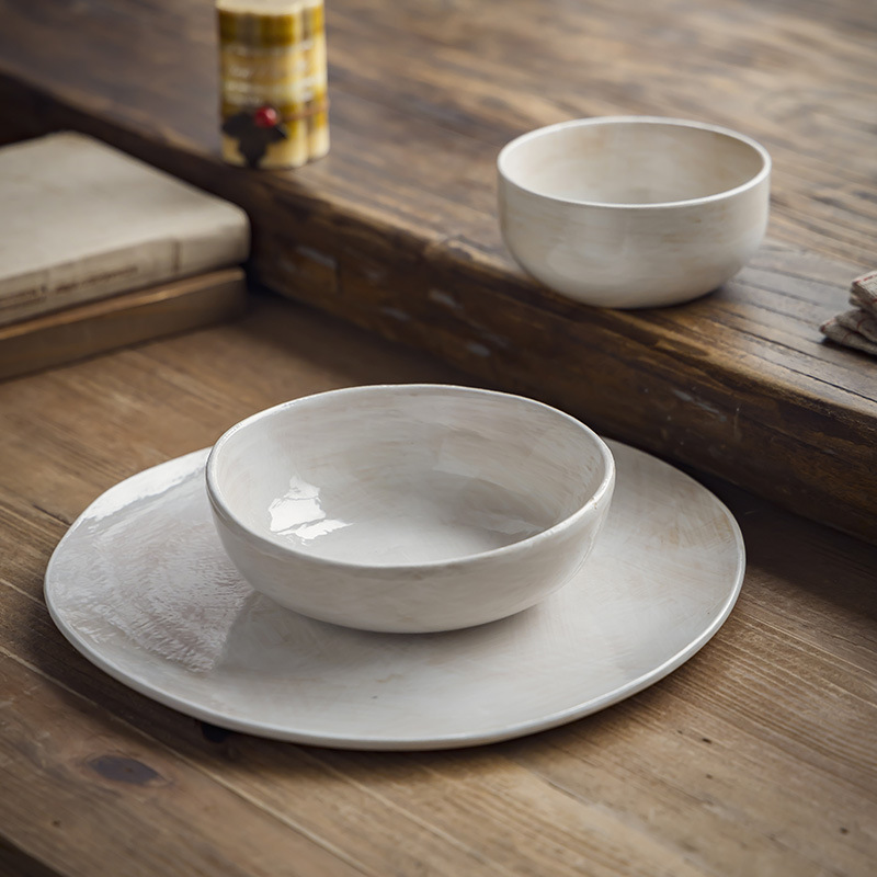 [Graffiti serie de cubiertos] plato de cerámica creativo plato de arroz casero plato de ensalada de desayuno plato de pasta de comida occidental