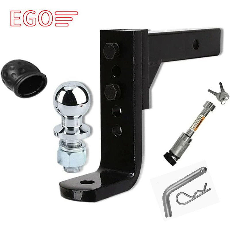 Регулируемый крюк для прицепа с 5 отверстиями, шаровая головка, буксировочный крюк, 50 мм, шаровая головка, крюк для прицепа, аксессуары для модификации автофургона