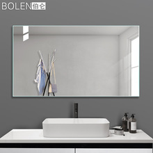 BOLEN伯仑方形无框宿舍公寓浴室镜批发洗手卫生间直角镜子免打孔