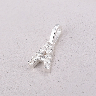 Europe and the United States cross-border explosions 925 sterling silver simple diamond letter pendant 26 English necklace personality clavicle chain ornaments