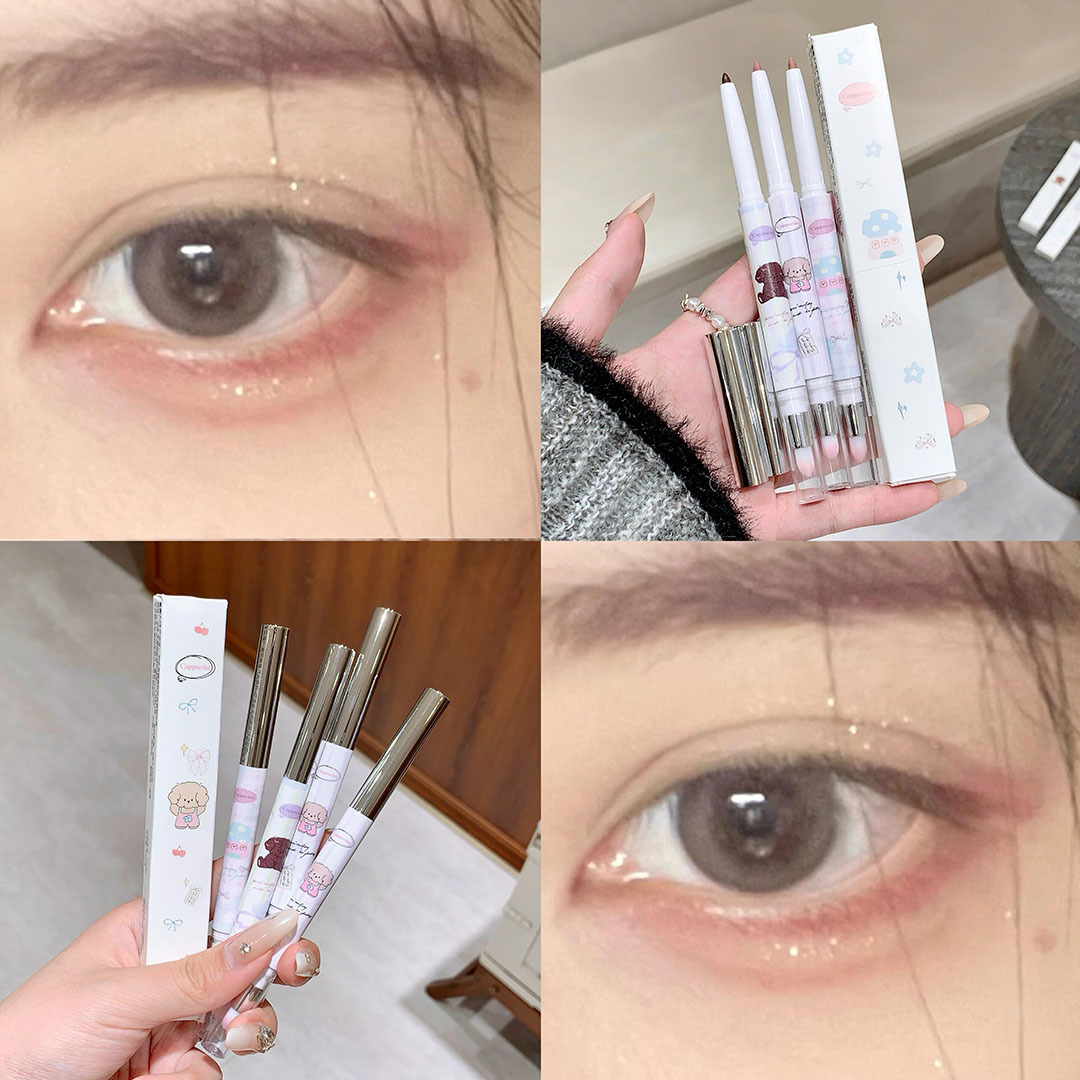 Cappuvini's cute pet double-headed eyeliner gel pen, with a shadow eyeliner that is waterproof, natural and less likely to cause smudging when crossing borders undefined