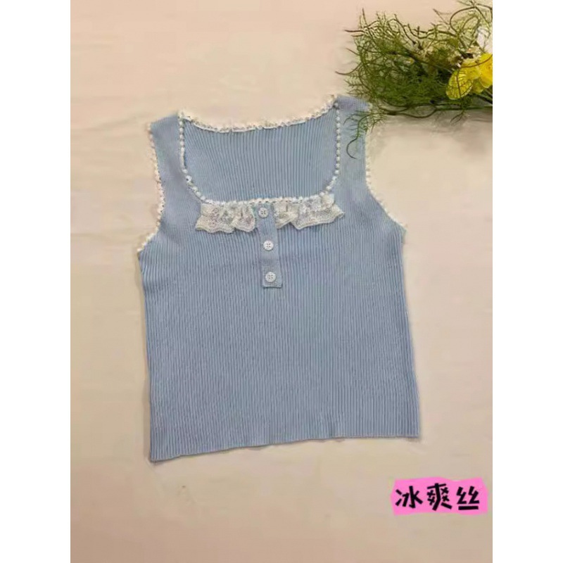 Small summer lace base tank top