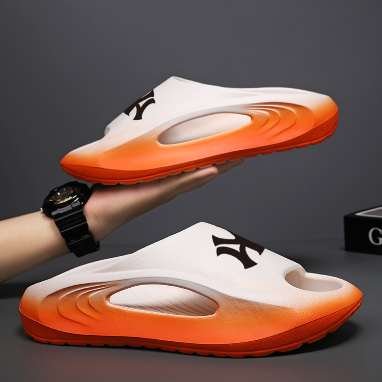 Zapatillas para hombres y mujeres nuevas zapatillas rojas de red EVA, zapatillas de piso grueso y suave transfronterizas.