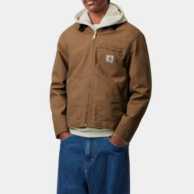 Export New Men Outerwear Detroit Carhartt Style Heavy Workwear Canvas Hooded Outerwear