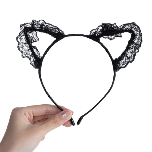 Manyan sexy lingerie accessories plush lace Cat Girl Witch bow bell headband collection 2347-2557