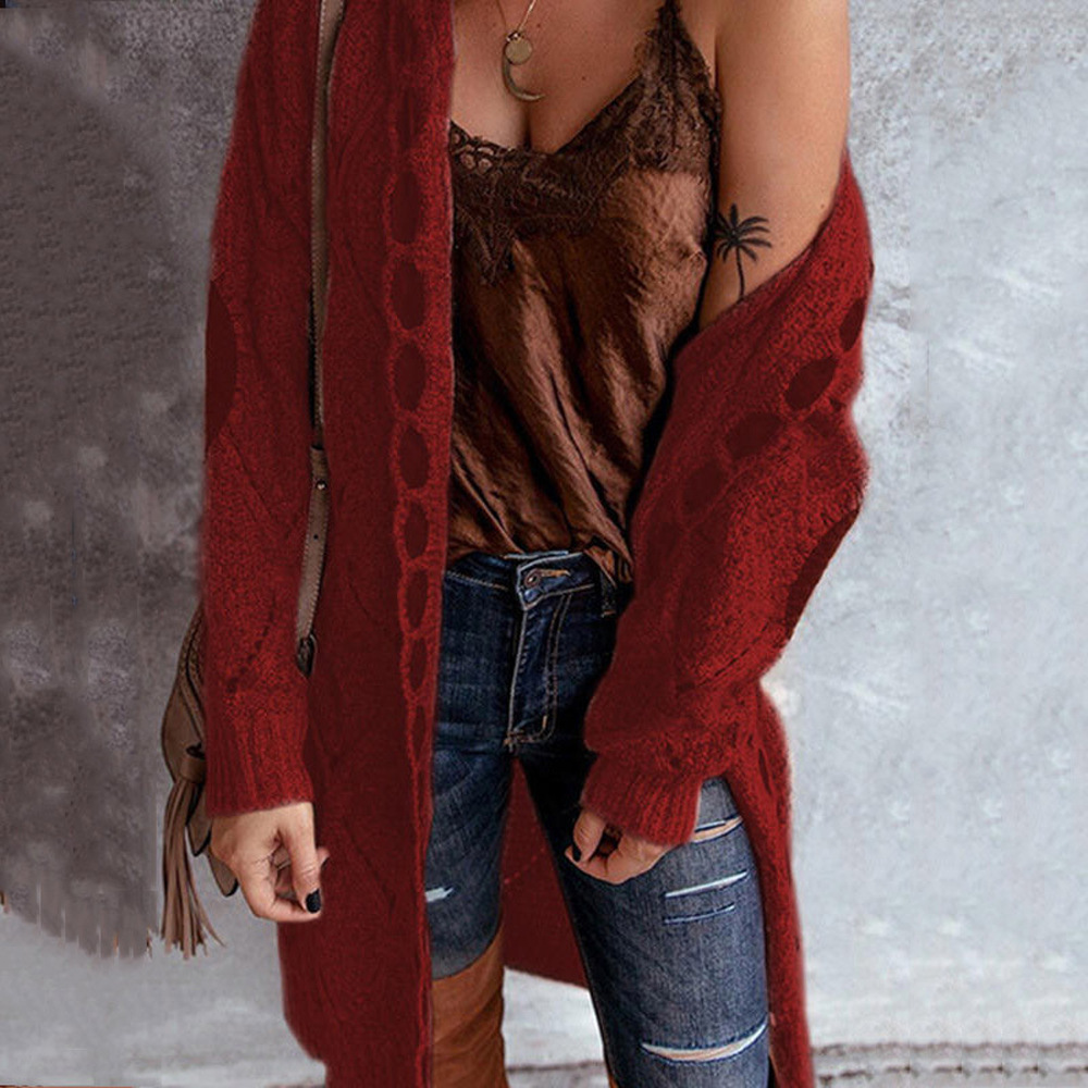 Contrast Binding Design Casual, Streetwear Style Wholesale Women's Casual Streetwear Solid Color Long Sleeve Contrast Binding Sweaters & Cardigans
