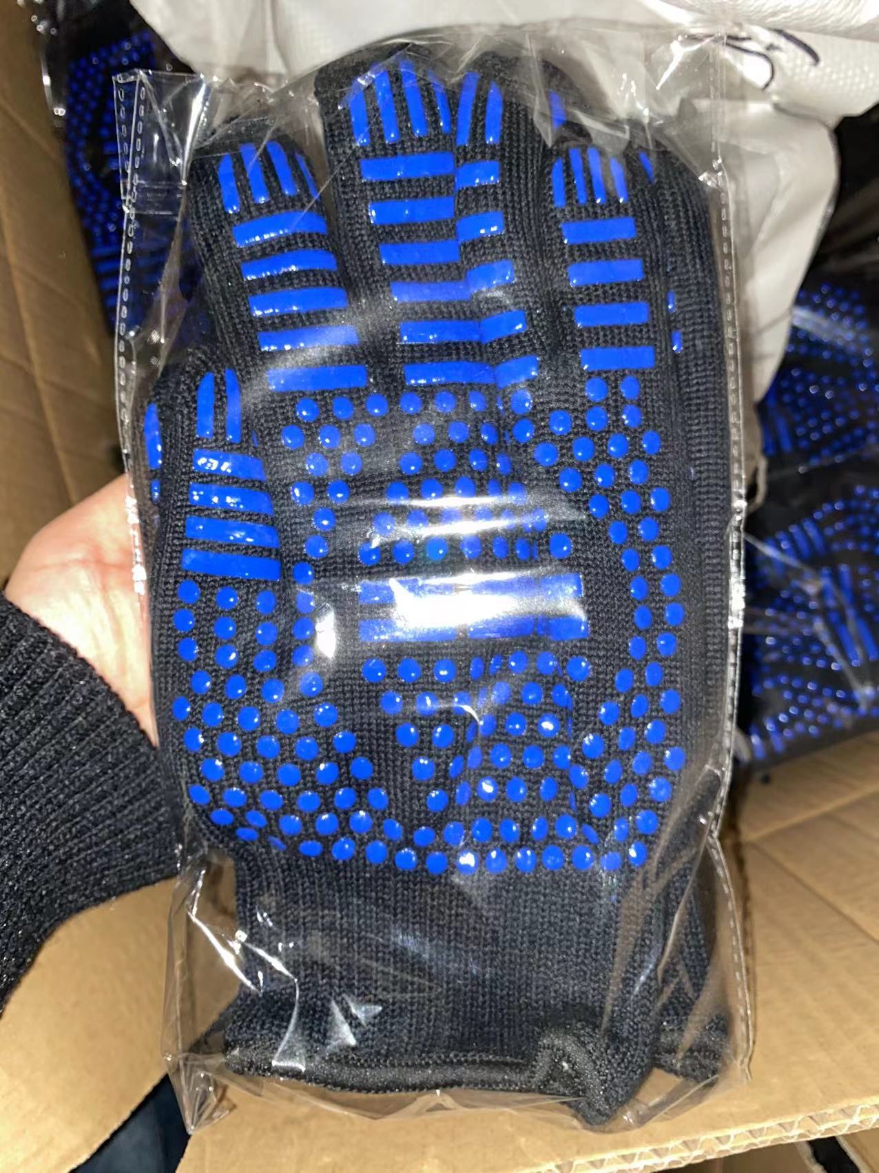 Amazon en stock barbacoa guantes llama barbacoa guantes silicona antideslizante horno resistente al calor 500-800 grados guantes