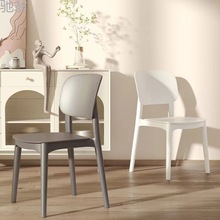 trq塑料椅子家用加厚餐厅餐桌餐椅舒服久坐商用现代简约凳子靠背