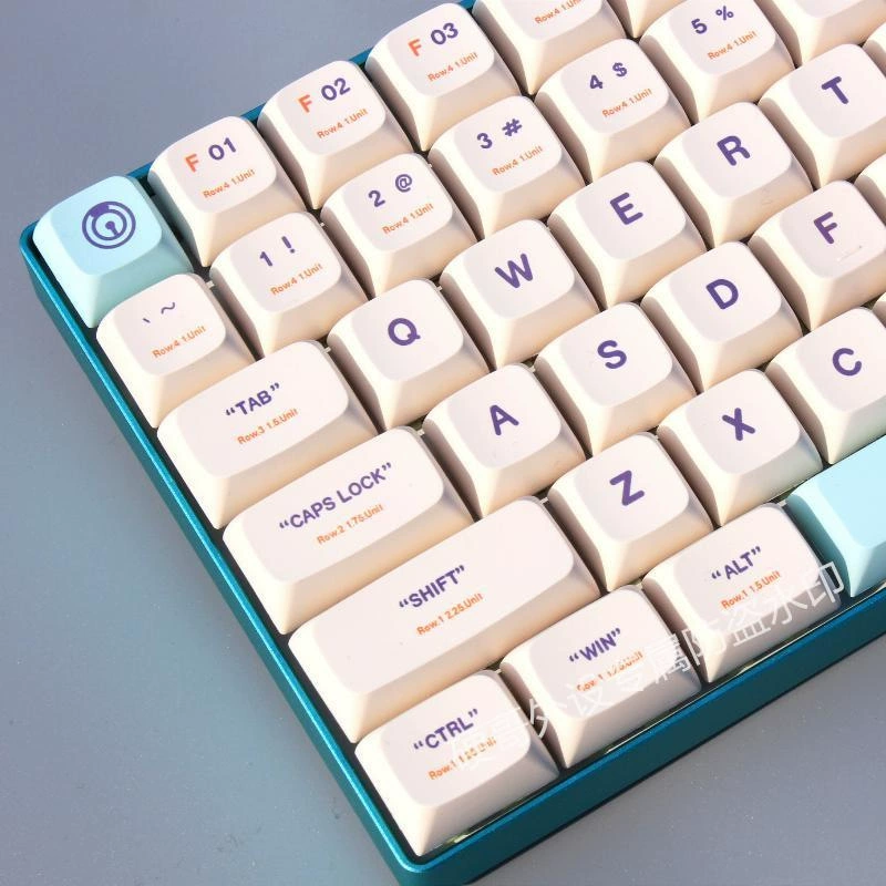 Белая пластиковая клавиша XDA высота, PBT материал, сублимация 108/104/100/98/87/82/68/64/6
