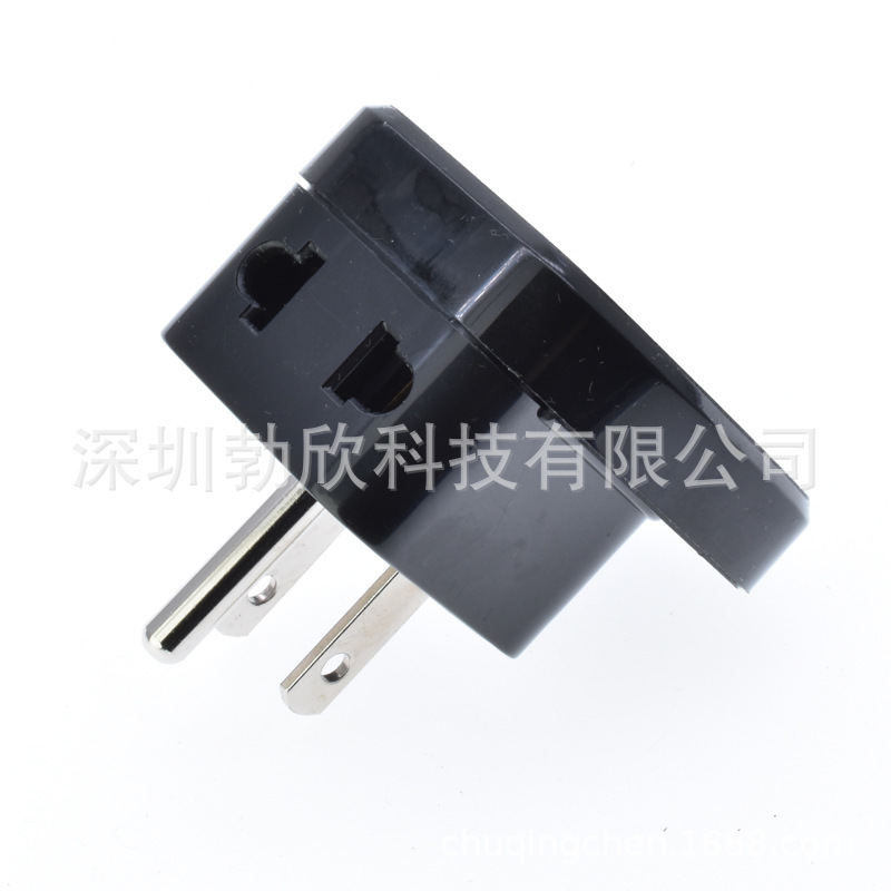 一转二 三脚转两脚美标转换器 SSI-5旅行转换插头手机充电插座