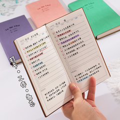 筆記本本子todolist每日計劃表日程本a6小號隨身便攜日記本大王金