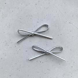 新款银色挂坠蝴蝶结配件 手机壳箱包鞋袜服装辅料配饰diy饰品发夹