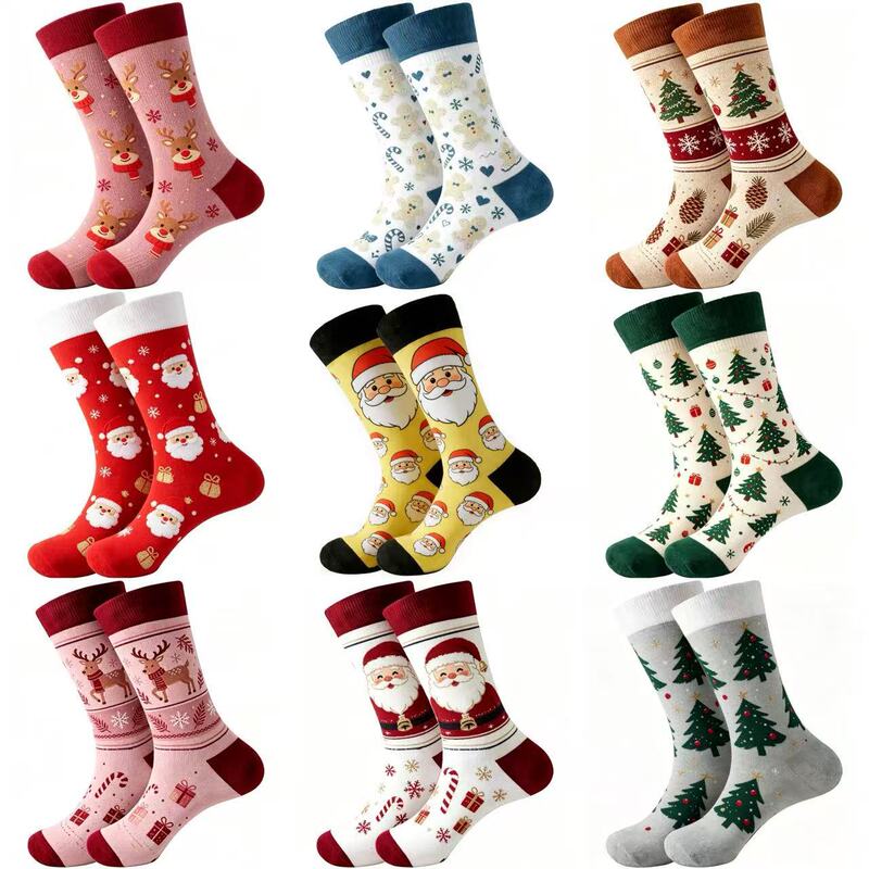 Cross-Border Autumn and Winter Christmas Trendy Socks Cartoon Santa Claus Cotton Socks Trendy Christmas Tree Mid-Calf Socks Christmas Socks Cross-Border Autumn and Winter Christmas Trendy Socks Cartoon Santa Claus Cotton Socks Trendy Christmas Tree Mid-Calf Socks Christmas Socks
