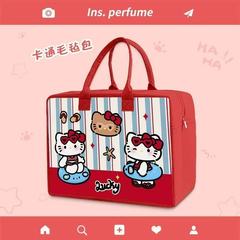 漫画フェルトトラベルバッグ収納オーガナイザー大容量旅行荷物バッグトロリーケースは必要なものに使用できます