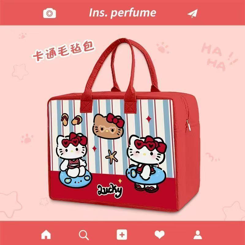 漫画フェルトトラベルバッグ収納オーガナイザー大容量旅行荷物バッグトロリーケースは必要なものに使用できます|undefined