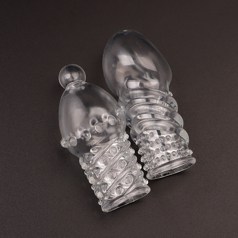 Textured Lock-On Glans Sleeve, TPE Delay Sleeve for Couples’ Teasing — detail image 8