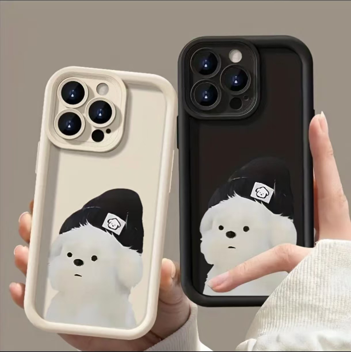 时尚潮流戴帽小狗适用苹果17/16/15/14pro手机壳15promax流行1312