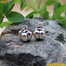 合金藏银柿柿如意隔珠复古仿银算盘珠手串项链服装饰品配件