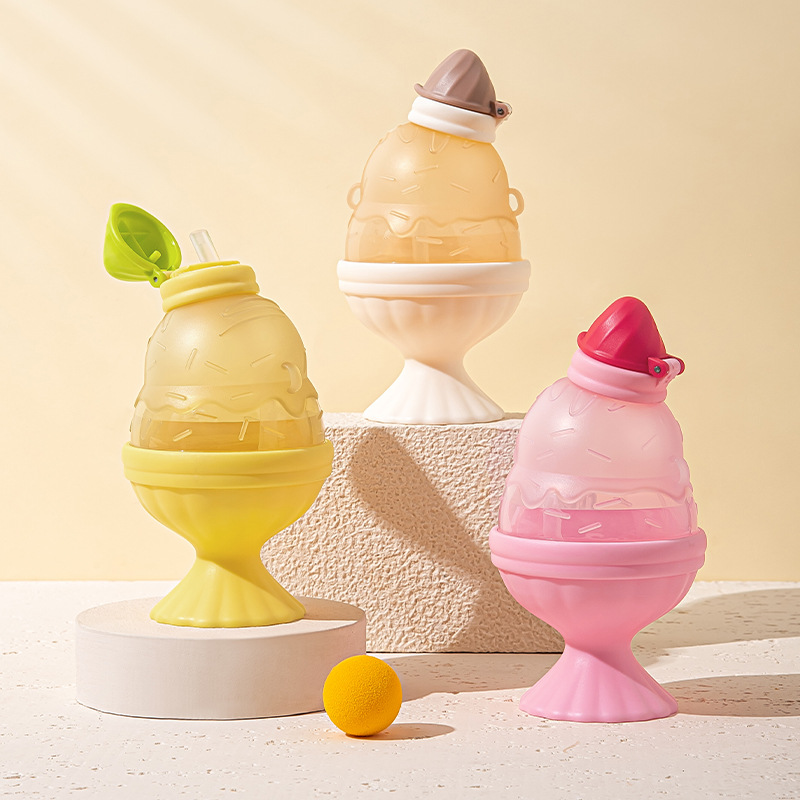 Taza de leche infantil portátil al aire libre cuerdas taza de agua anti-caída anti-asfixia bebés beber taza de paja de aprendizaje taza de bebida