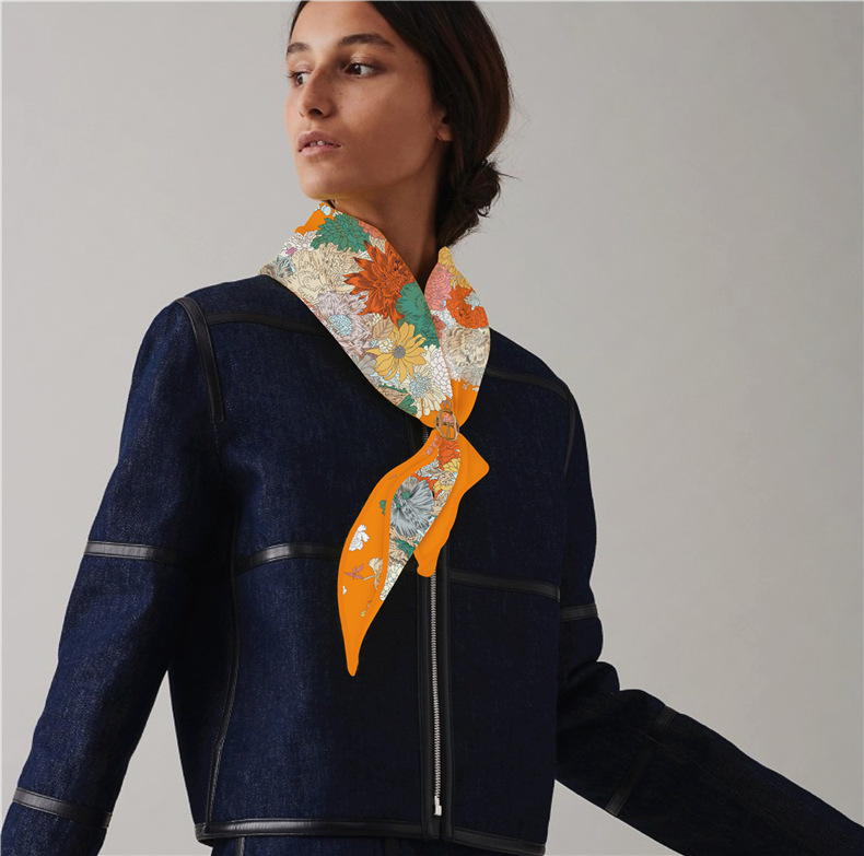 2023 Nuova sciarpa di lusso leggera quadrata stampata in seta twill di cavallo colorata_voghion.com