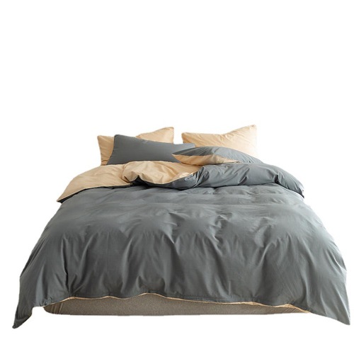 Nordic Style 100 Piece Xinjiang Long Staple Cotton Solid Color Four-Piece Set All-Cotton Bed Sheet and Cover Set Bedding Wholesale