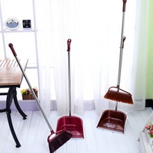 新款扫把簸箕套装家用塑料扫把簸箕一套软毛扫帚畚斗清洁组合批发