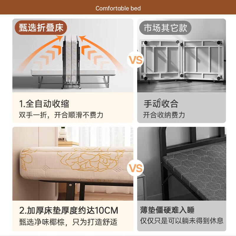 Sofá plegable cama de hotel para una sola persona cama extra cama de almuerzo cama de oficina hospital escolta simple casa cama temporal de cuñada