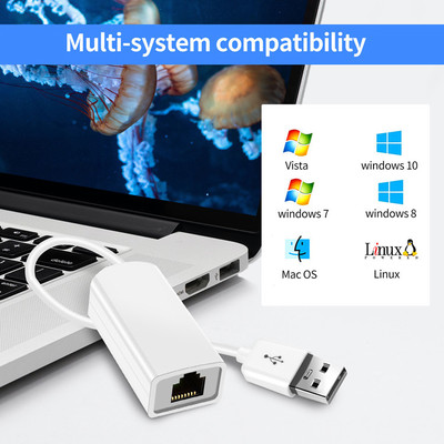 笔记本外置usb2.0转rj45以太网网络转换器免驱usb转网口百兆网卡|ms