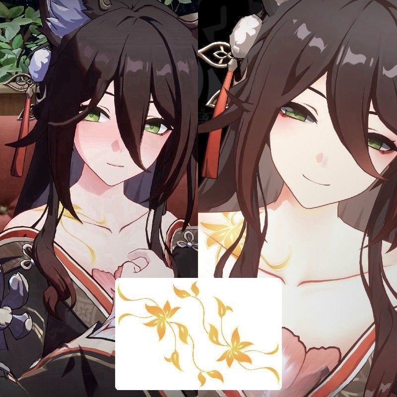 Honkai Star Rail Aglaia Cos Tattoo Sticker Huangquan Tingyun Forgetful Man Shoulder Comic Show Photo Waterproof Honkai Star Rail Aglaia Cos Tattoo Sticker Huangquan Tingyun Forgetful Man Shoulder Comic Show Photo Waterproof