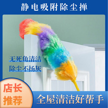 鸡毛掸子除尘掸静电刷清洁不掉毛灰鸡毛家用打扫卫生工具一件代发