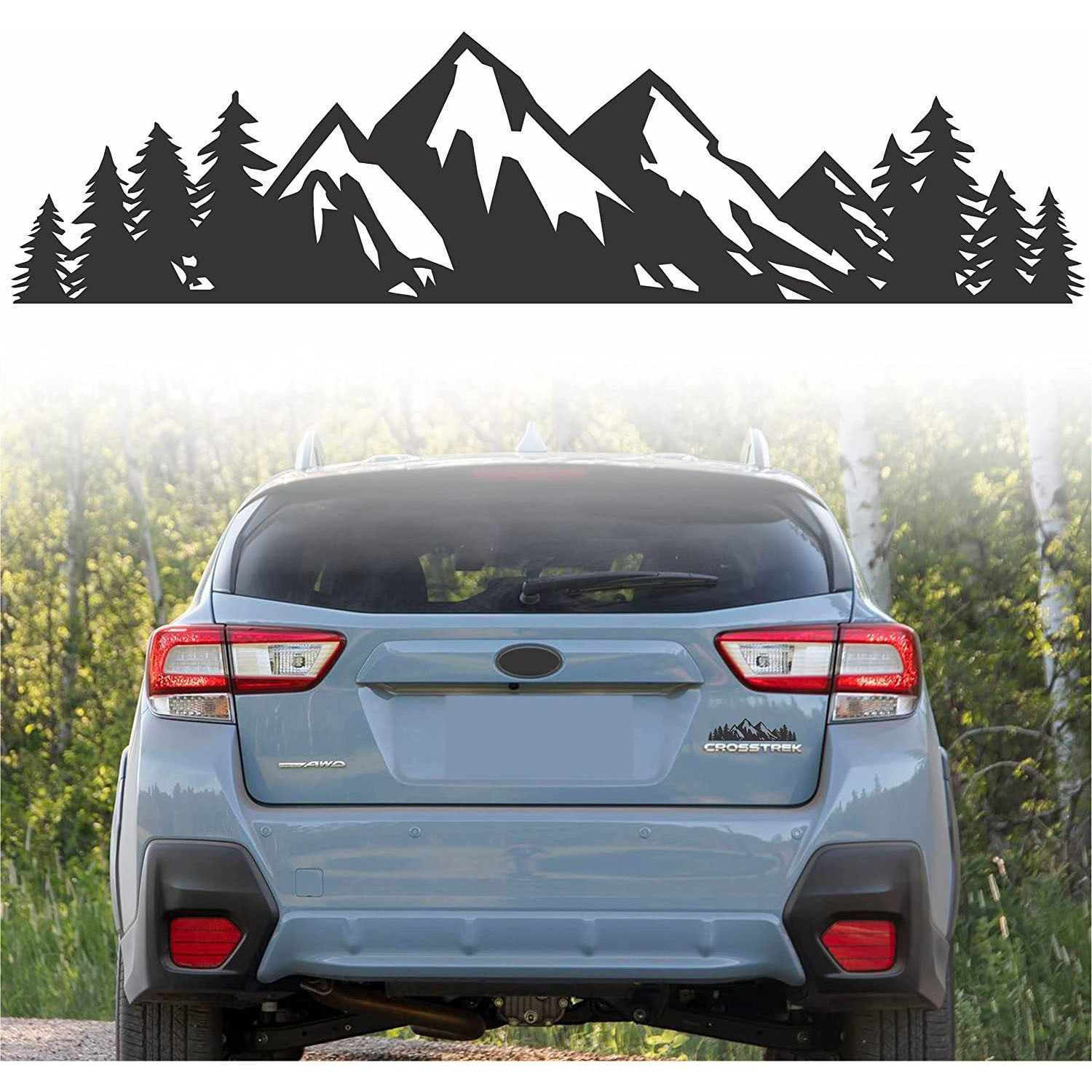 Vinyl-Aufkleber „Schneebergbaum“, Kofferraum-Logo-Aufkleber, Auto-Außenzubehör, Autoaufkleber für Outdoor-Reisen_voghion.com