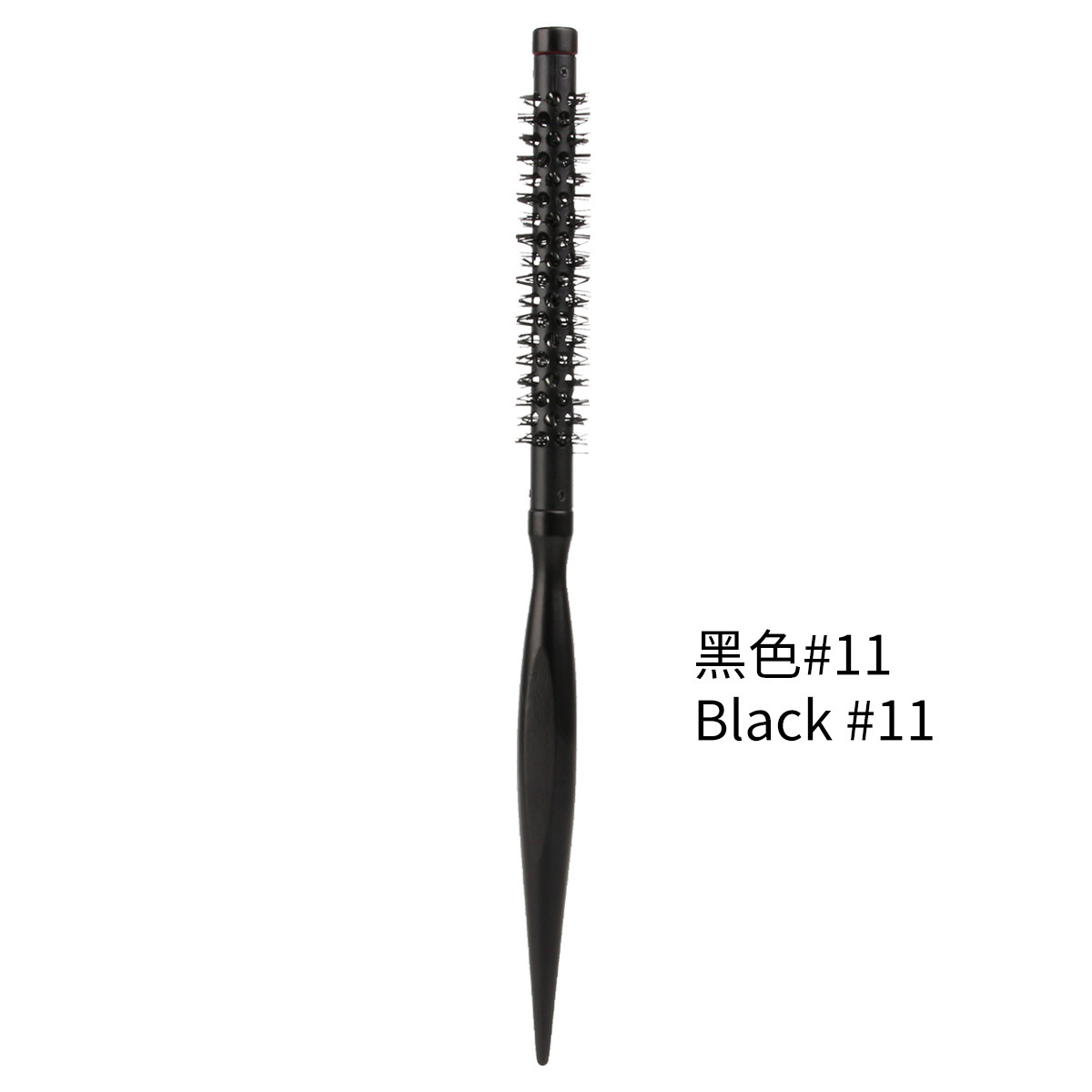 Estilista especial resistente a altas temperaturas de lana de nylon cilindro de rodadura ultra-fino pequeño rodillo de lana peine soplado raíz del pelo tubo de aluminio punta cola peine hebilla interior