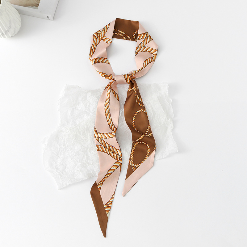 Nuevo estilo coreano retrógrado francés en el cabello curar la banda ~ azul delgado y largo bufandas decoración al por mayor mujeres