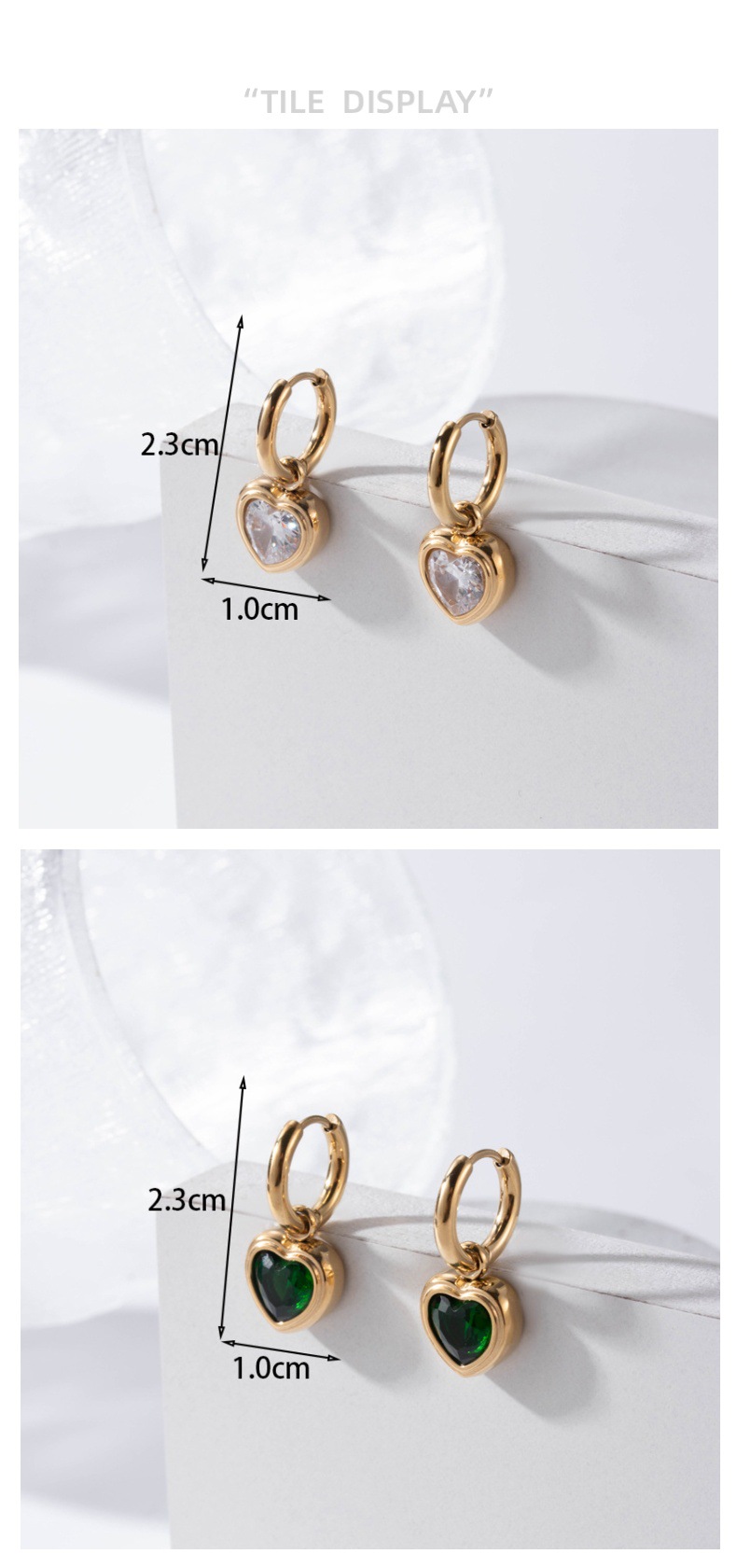 7g Weight Titanium Steel Ear Needle Material 1 Pair Retro Classic Style Star Heart Shape Plating Titanium Steel Drop Earrings Earrings Ear Studs
