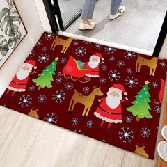 クロスボーダークリスマスバスルームフロアマット珪藻泥吸水速乾ソフトマットトイレ浴室滑り止めマット玄関ドアマット