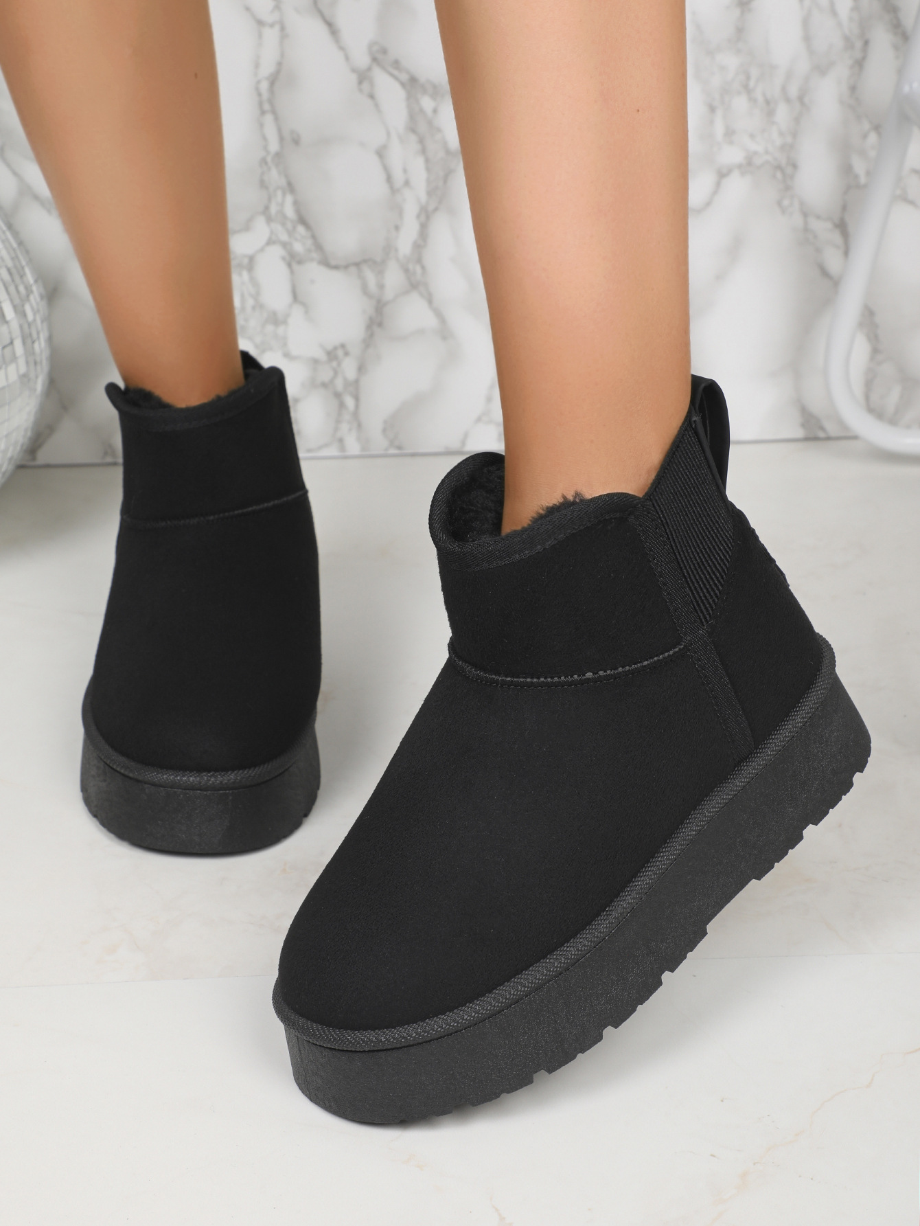 Warm Women's Snow Boots With Fleece Lining And Thick Sole_voghion.com