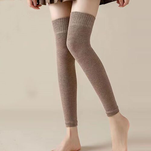 Thickened stocking sets for women in autumn and winter to keep warm old cold legs plus velvet loop over-the-knee long socks knee-protecting leg-protecting high socks