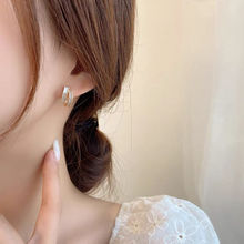 飾品 耳環鋯石耳釘女2023年新款潮韓系百搭耳飾網紅優雅氣質耳墜