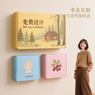 Airplane Box Customization Small Batch Printing Logo Clothing Packaging Box Tear-Off Express Carton Zipper Packaging Box Customization