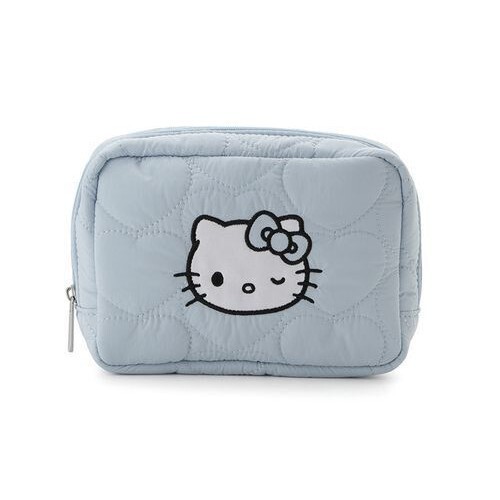 Japanese-style sweet and girly KT cat quilted heart-shaped quilted embroidery mini small storage bag clutch bag Japanese-style sweet and girly KT cat quilted heart-shaped quilted embroidery mini small storage bag clutch bag